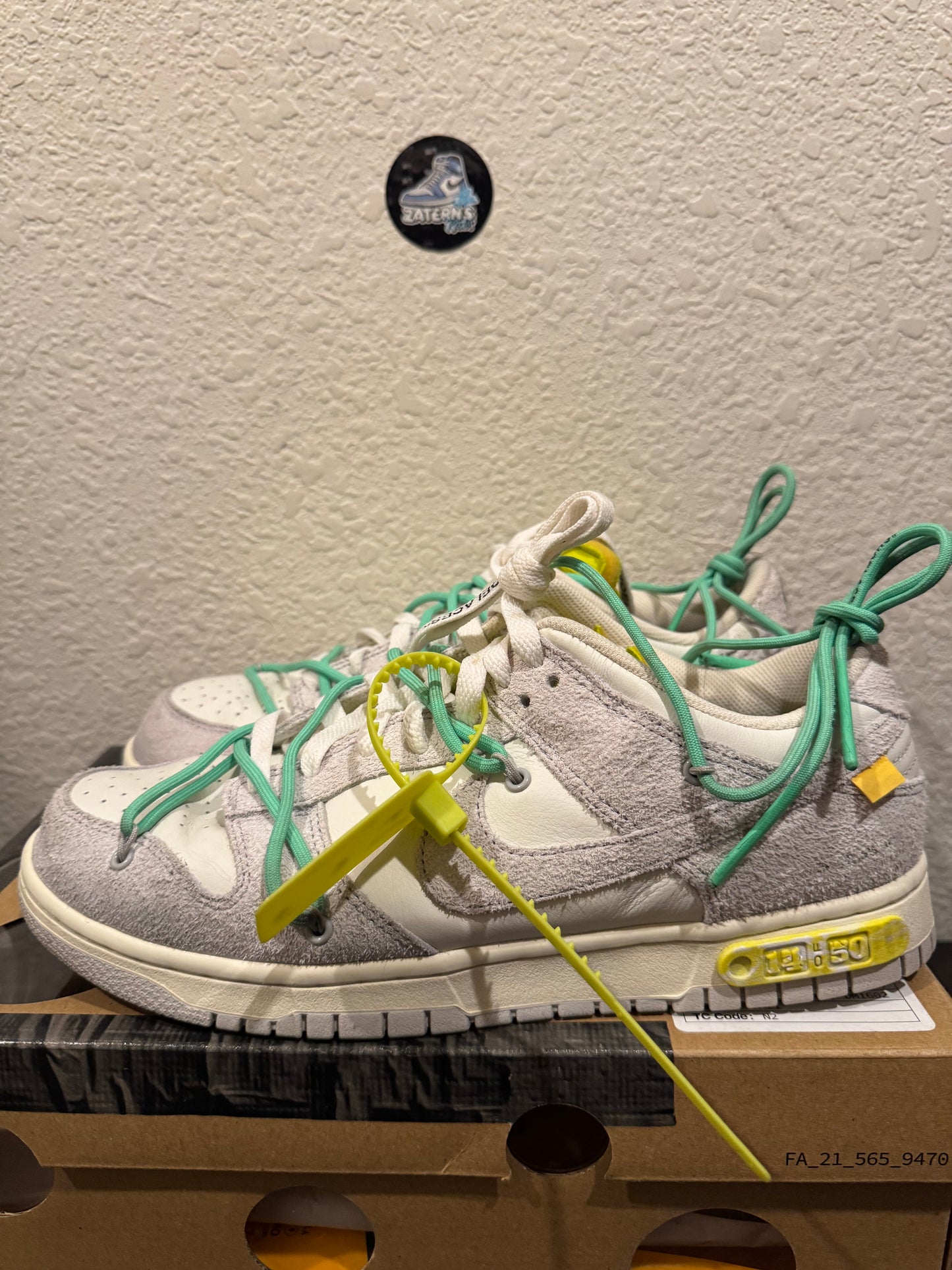 Nike Dunk Low Off White Sail Men's Pre-Owned (10.5M) DJ0950-106