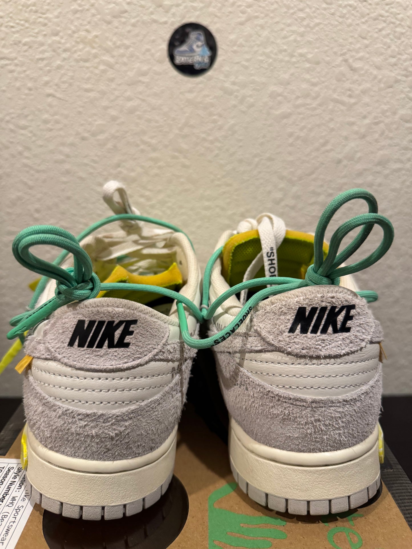 Nike Dunk Low Off White Sail Men's Pre-Owned (10.5M) DJ0950-106