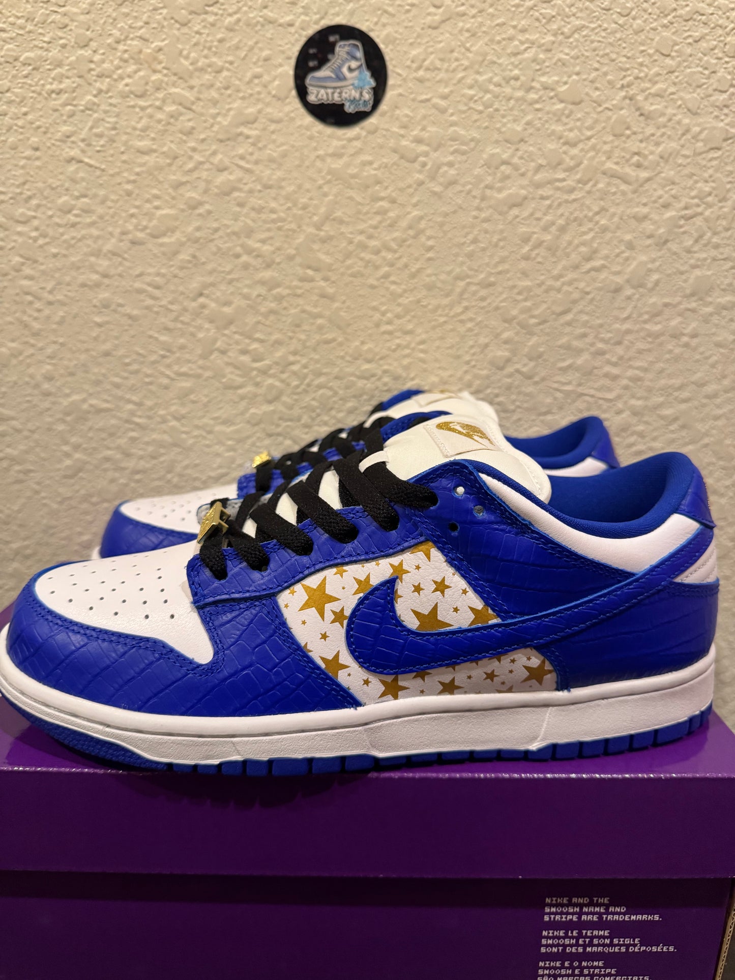 Nike SB Dunk Low Supreme Stars Hyper Royal Men's Brand New DH3228-100