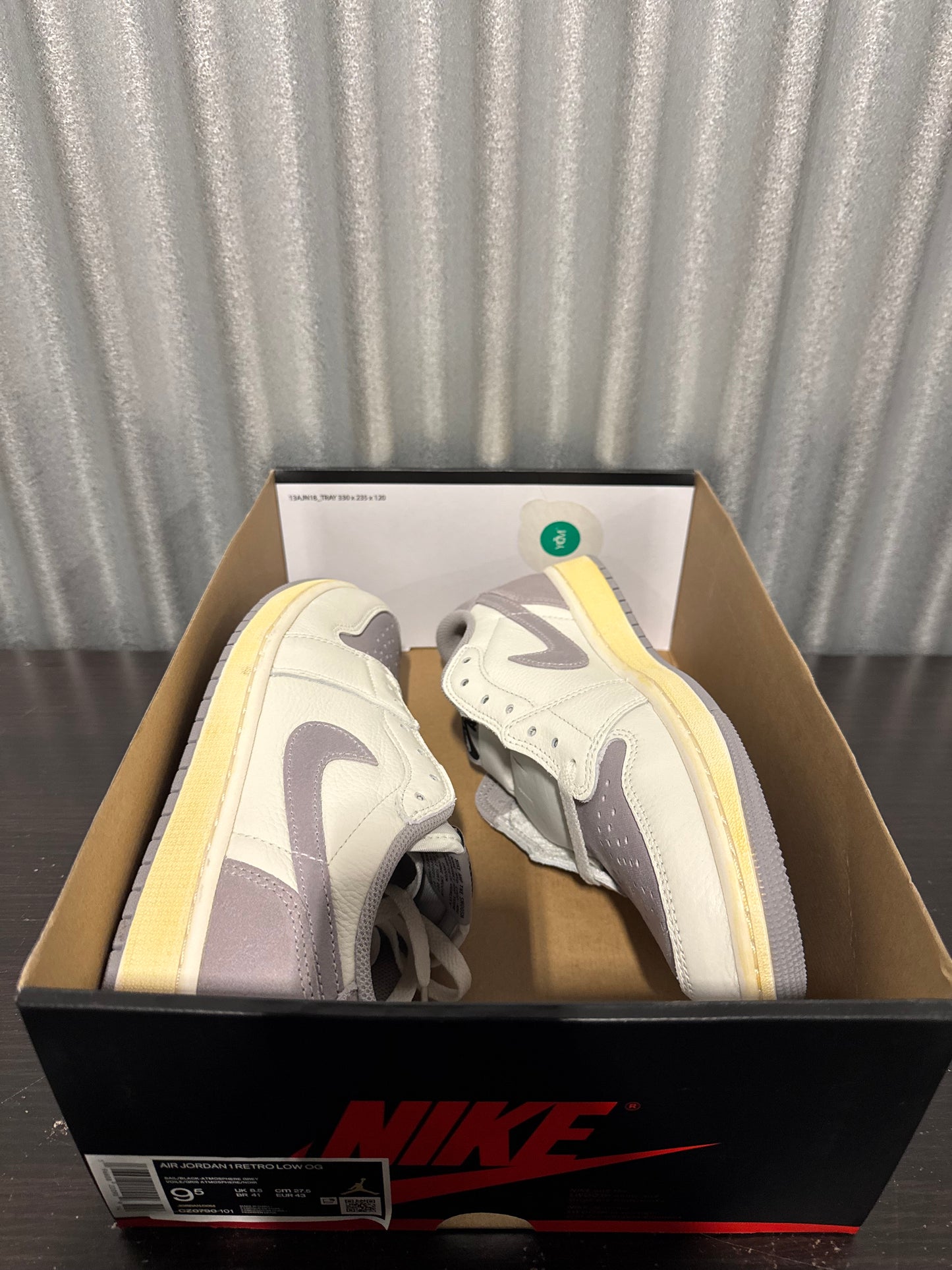 Jordan 1 Low OG Atmosphere Grey Men's Brand New CZ0790-101