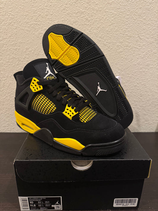 Jordan 4 Yellow Thunder Size 10 Men's Brand New DH6927-017