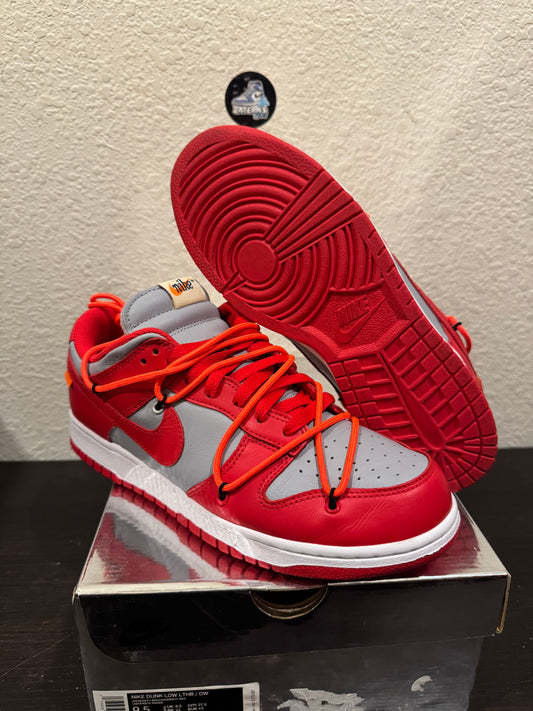 Nike Dunk Low Off White University Red Men's Pre-Owned (9.5M) CT0856-600