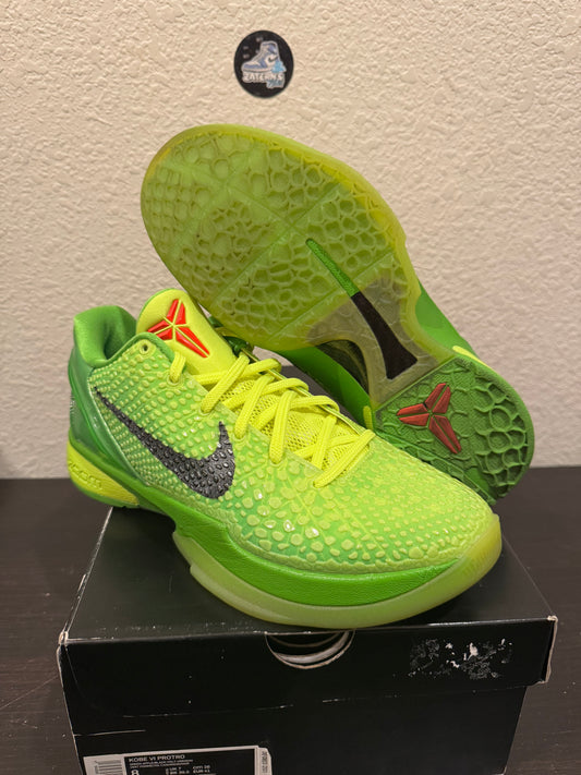 Nike Kobe 6 Protro Grinch Men's Pre-Owned (8M) CW2190-300