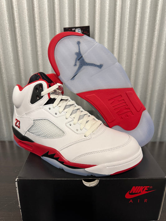 Jordan 5 Fire Red Black Tounge Men's Brand New HQ7978-101