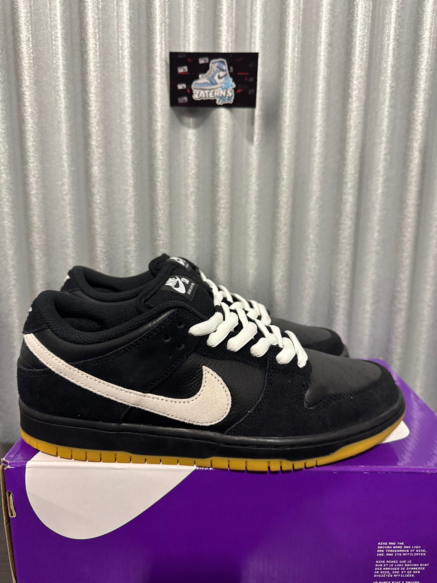 Nike SB Dunk Low Black White Gum Men's Brand New HF3704-003