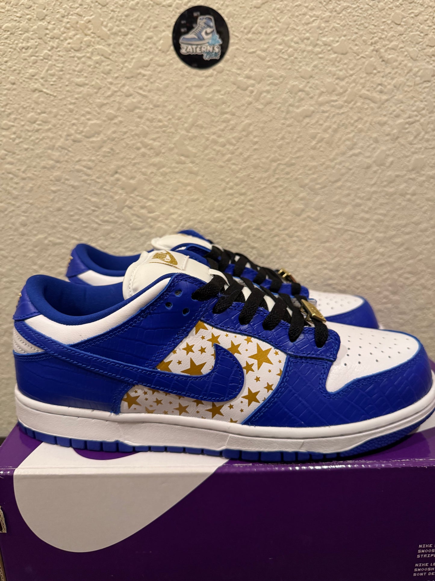 Nike SB Dunk Low Supreme Stars Hyper Royal Men's Brand New DH3228-100