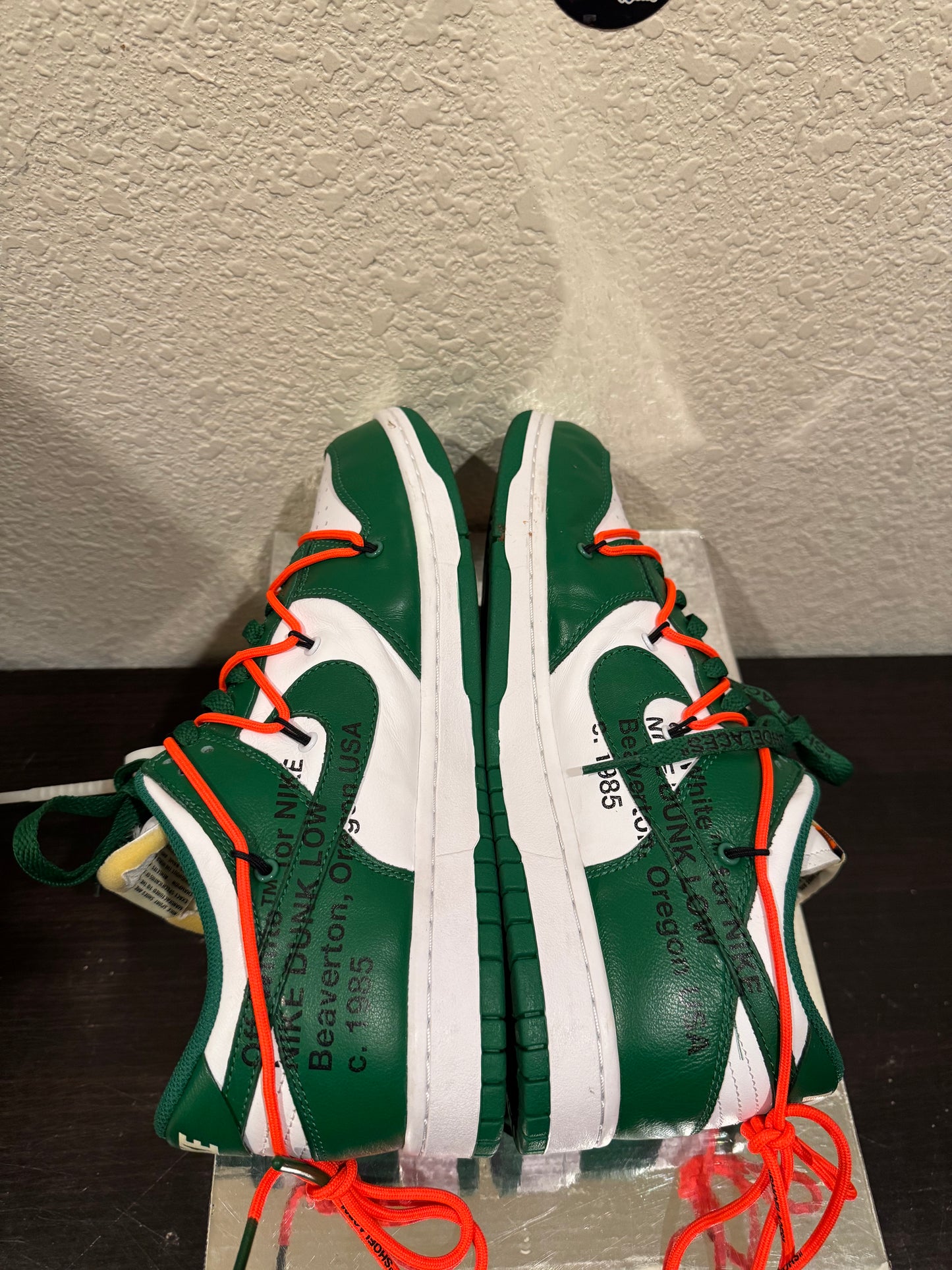 Nike Dunk Low Off White Pine Green Men's Pre-Owned (10.5M) CT0856-100