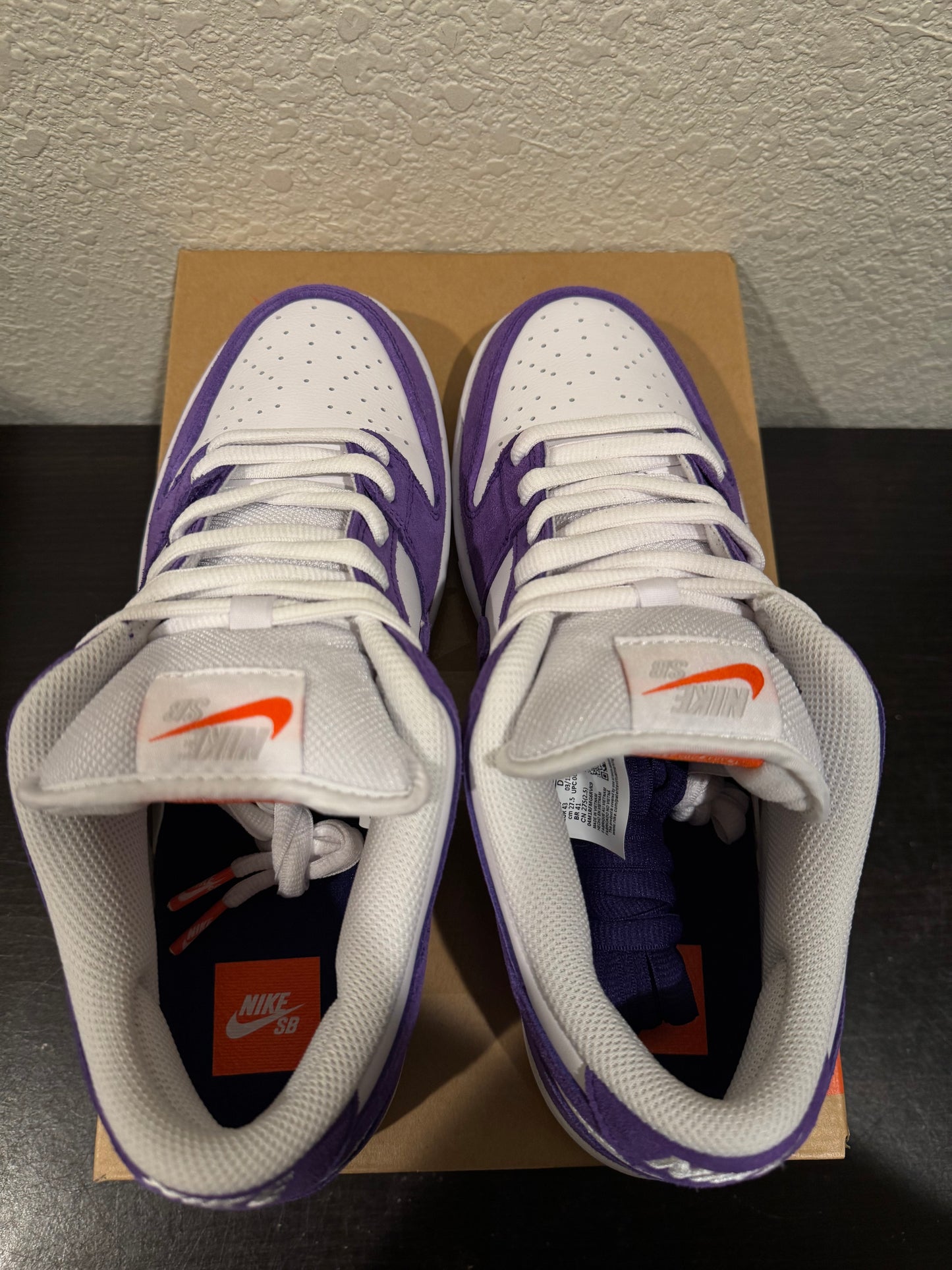 Nike SB Dunk Low ISO Orange Label Court Purple Men's Brand New DV5464-500