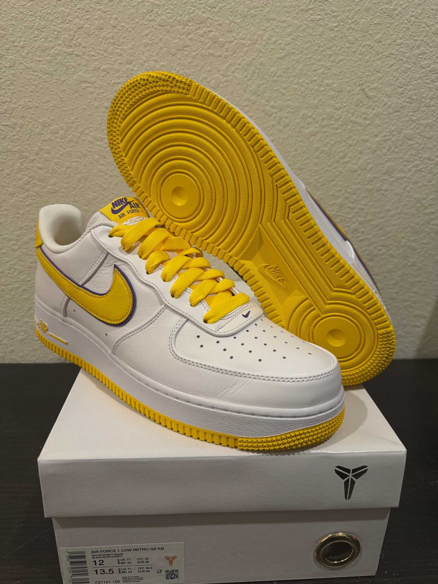 Nike Air Force 1 Low Kobe Bryant Lakers Home Men's Pre-Owned FZ1151-100