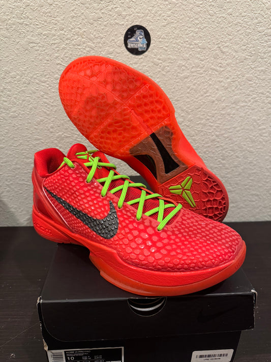 Nike Kobe 6 Protro Reverse Grinch Men's Pre-Owned (10M) FV4921-600