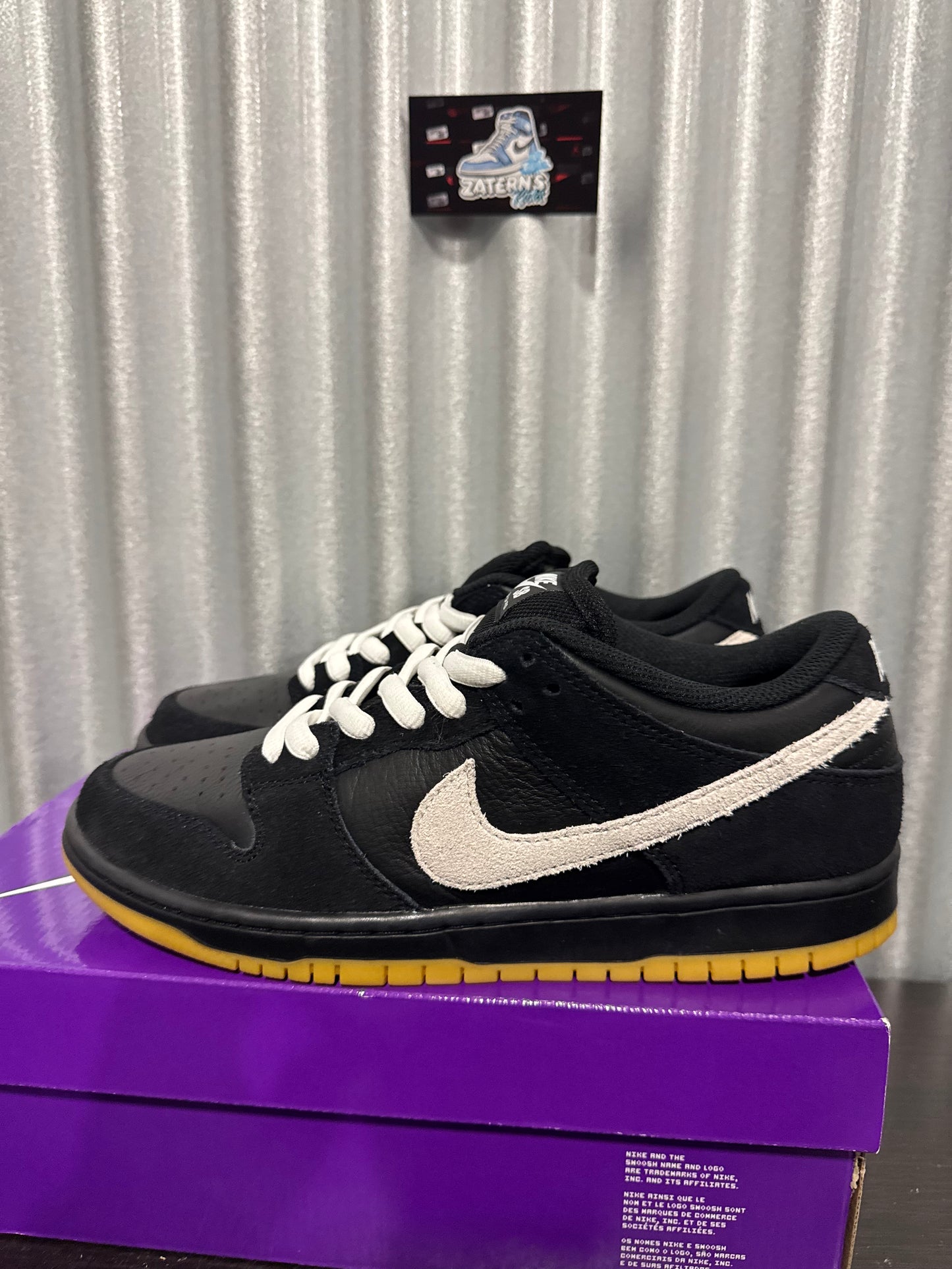 Nike SB Dunk Low Black White Gum Men's Brand New HF3704-003